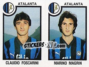 Sticker Claudio Foscarini / Marino Magrin - Calciatori 1982-1983 - Panini