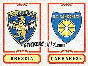 Sticker Scudetto Brescia / Carrarese - Calciatori 1982-1983 - Panini