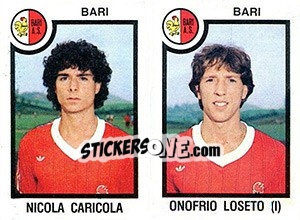 Sticker Nicola Caricola / Onofrio Loseto - Calciatori 1982-1983 - Panini