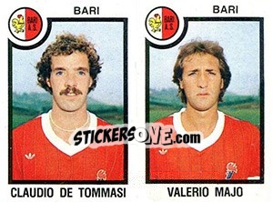 Sticker Claudio De Tommasi / Valerio Majo - Calciatori 1982-1983 - Panini