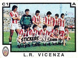 Figurina Squadra L.R. Vicenza - Calciatori 1982-1983 - Panini