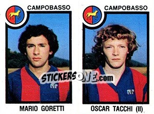 Sticker Mario Goretti / Oscar Tacchi - Calciatori 1982-1983 n. 398 - Panini