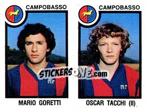 Cromo Mario Goretti / Oscar Tacchi - Calciatori 1982-1983 - Panini