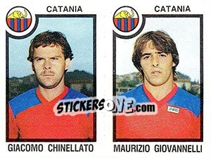 Sticker Giacomo Chinellato / Maurizio Giovannelli - Calciatori 1982-1983 - Panini