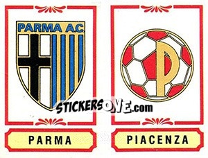 Sticker Scudetto Parma / Piacenza - Calciatori 1982-1983 n. 411 - Panini
