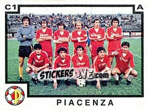 Cromo Squadra Piacenza - Calciatori 1982-1983 - Panini