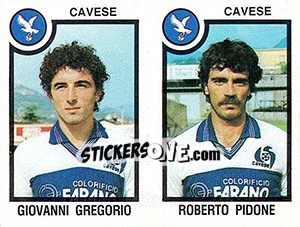 Sticker Giovanni Gregorio / Roberto Pidone - Calciatori 1982-1983 n. 417 - Panini