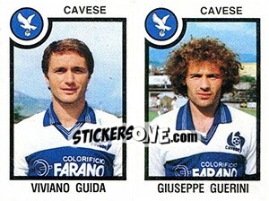 Sticker Viviano Guida / Giuseppe Guerini - Calciatori 1982-1983 n. 418 - Panini