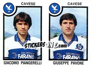Sticker Giacomo Piangerelli / Giuseppe Pavone - Calciatori 1982-1983 - Panini