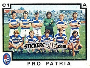 Sticker Squadra Pro Patria - Calciatori 1982-1983 - Panini