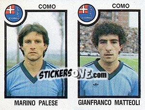 Cromo Marino Palese / Gianfranco Matteoli - Calciatori 1982-1983 - Panini