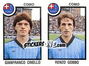 Cromo Gianfranco Cinello / Renzo Gobbo - Calciatori 1982-1983 - Panini