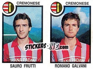 Sticker Sauro Frutti / Romano Galvani - Calciatori 1982-1983 n. 443 - Panini