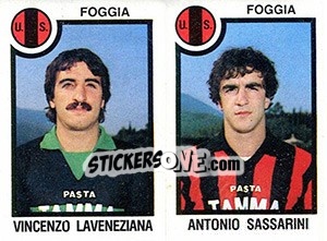 Sticker Vincenzo Laveneziana / Antonio Sassarini - Calciatori 1982-1983 n. 449 - Panini