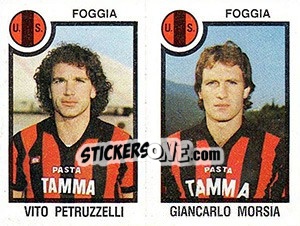 Sticker Vito Petruzzelli / Giancarlo Morsia - Calciatori 1982-1983 - Panini