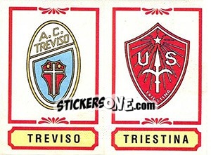 Sticker Scudetto Treviso / Triestina - Calciatori 1982-1983 - Panini