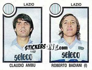 Cromo Claudio Ambu / Roberto Badiani - Calciatori 1982-1983 - Panini
