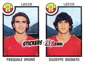 Cromo Pasquale Bruno / Giuseppe Bagnato - Calciatori 1982-1983 - Panini