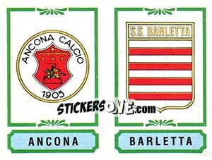 Cromo Scudetto Ancona / Barletta - Calciatori 1982-1983 - Panini