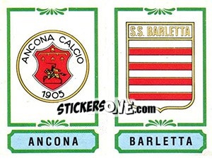 Figurina Scudetto Ancona / Barletta - Calciatori 1982-1983 - Panini