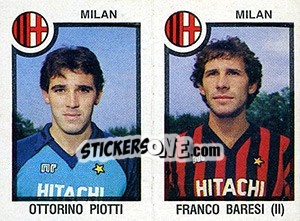 Cromo Ottorino Piotti / Franco Baresi - Calciatori 1982-1983 - Panini