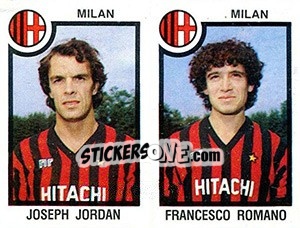 Sticker Joseph Jordan / Francesco Romano - Calciatori 1982-1983 n. 484 - Panini