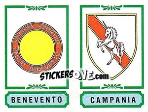 Sticker Scudetto Benevento / Campania - Calciatori 1982-1983 - Panini