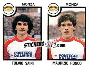 Sticker Fulvio Saini / Maurizio Ronco - Calciatori 1982-1983 n. 493 - Panini