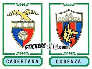 Sticker Scudetto Casertana / Cosenza - Calciatori 1982-1983 n. 496 - Panini