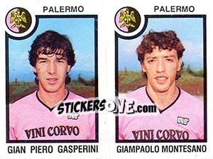 Cromo Gian Piero Gasperini / Giampaolo Montesano - Calciatori 1982-1983 - Panini