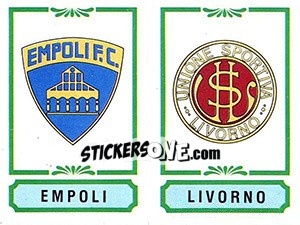 Cromo Scudetto Empoli / Livorno - Calciatori 1982-1983 - Panini