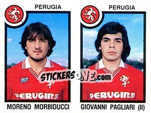 Sticker Giovanni Pagliari / Moreno Morbiducci - Calciatori 1982-1983 - Panini