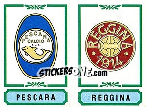 Sticker Scudetto Pescara / Reggina - Calciatori 1982-1983 - Panini