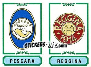 Sticker Scudetto Pescara / Reggina - Calciatori 1982-1983 n. 529 - Panini