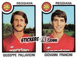Sticker Giuseppe Pallavicini / Giovanni Francini - Calciatori 1982-1983 n. 535 - Panini