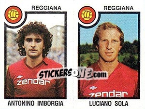 Sticker Antonino Imborgia / Luciano Sola - Calciatori 1982-1983 n. 536 - Panini