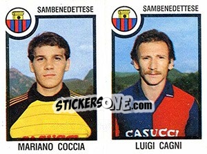 Sticker Mariano Coccia / Luigi Cagni - Calciatori 1982-1983 - Panini