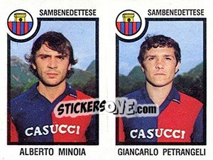 Sticker Alberto Minoia / Giancarlo Petrangelli - Calciatori 1982-1983 - Panini