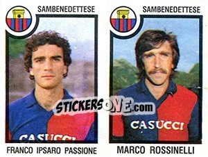 Sticker Franco Ipsaro Passione / Marco Rossinelli - Calciatori 1982-1983 - Panini