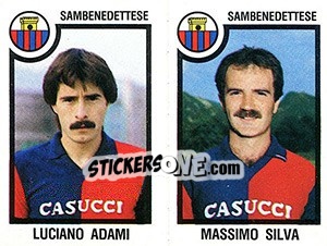 Sticker Luciano Adami / Massimo Silva - Calciatori 1982-1983 n. 550 - Panini
