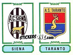 Figurina Scudetto Siena / Taranto - Calciatori 1982-1983 - Panini
