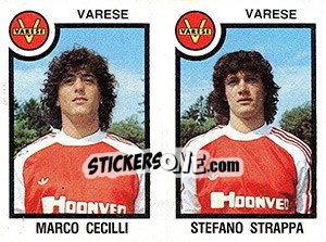 Sticker Marco Cecilli / Stefano Strappa - Calciatori 1982-1983 - Panini