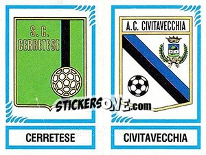 Figurina Scudetto Cerretese / Civitavacchia - Calciatori 1982-1983 - Panini