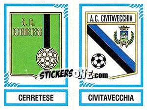 Sticker Scudetto Cerretese / Civitavacchia - Calciatori 1982-1983 n. 567 - Panini