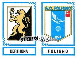 Sticker Scudetto Derthona / Foligno - Calciatori 1982-1983 n. 568 - Panini