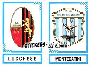 Sticker Scudetto Lucchese / Montecatini - Calciatori 1982-1983 - Panini