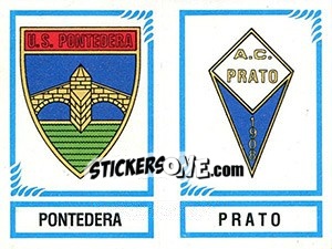 Sticker Scudetto Pontedera / Prato - Calciatori 1982-1983 n. 571 - Panini