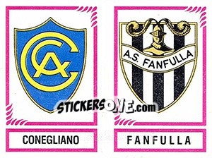 Figurina Scudetto Conegliano / Fanfulla - Calciatori 1982-1983 - Panini