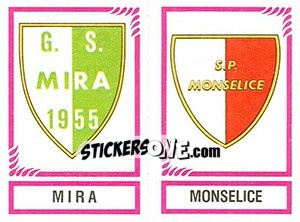 Sticker Scudetto Mira / Monselice - Calciatori 1982-1983 - Panini