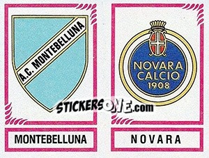 Sticker Scudetto Montebelluna / Novara - Calciatori 1982-1983 n. 578 - Panini